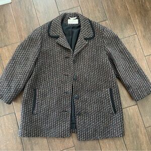 Vintage Brown Wool Eastex Coat Made in England size 16